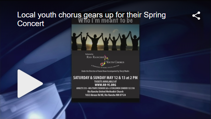 A flyer for a Rio Rancho Youth Chorus concert,