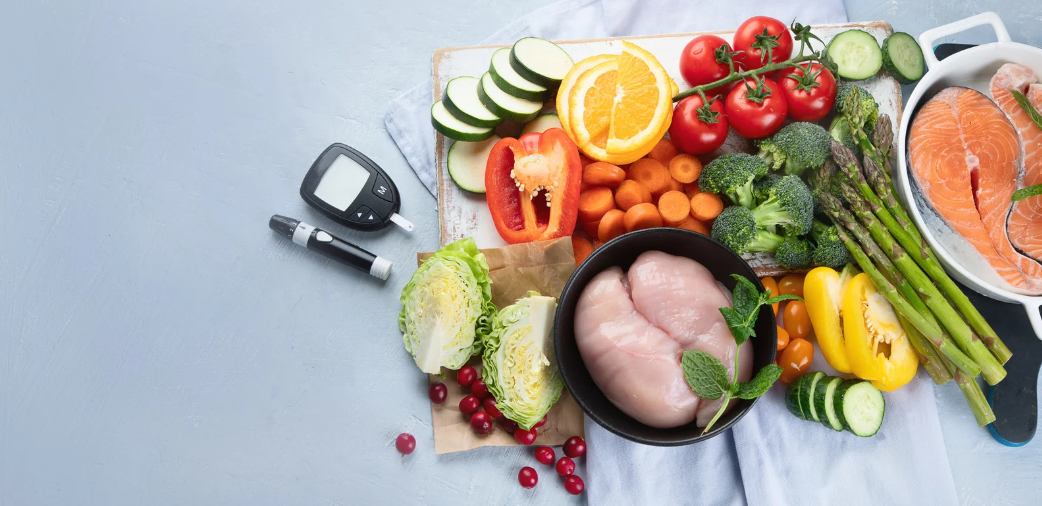 Healthy food and glucose meter for diabetes management