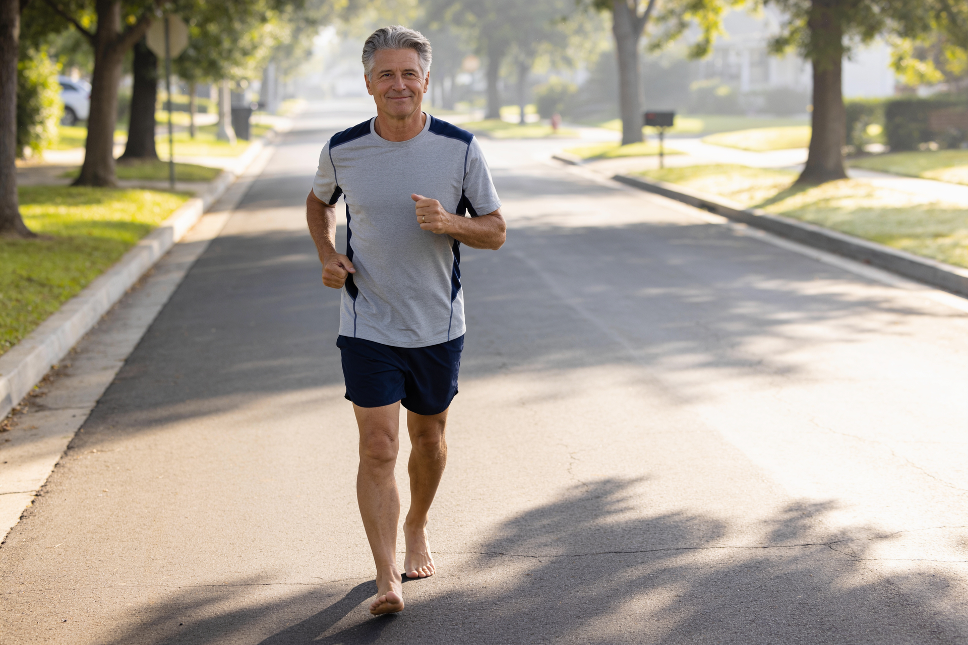 A person on a relaxed active-recovery walk outdoors, keeping the habit of movement on an easy day.