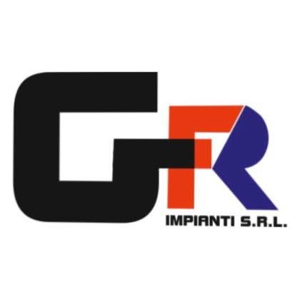 Logo per GR Impianti SRL con le lettere nere 