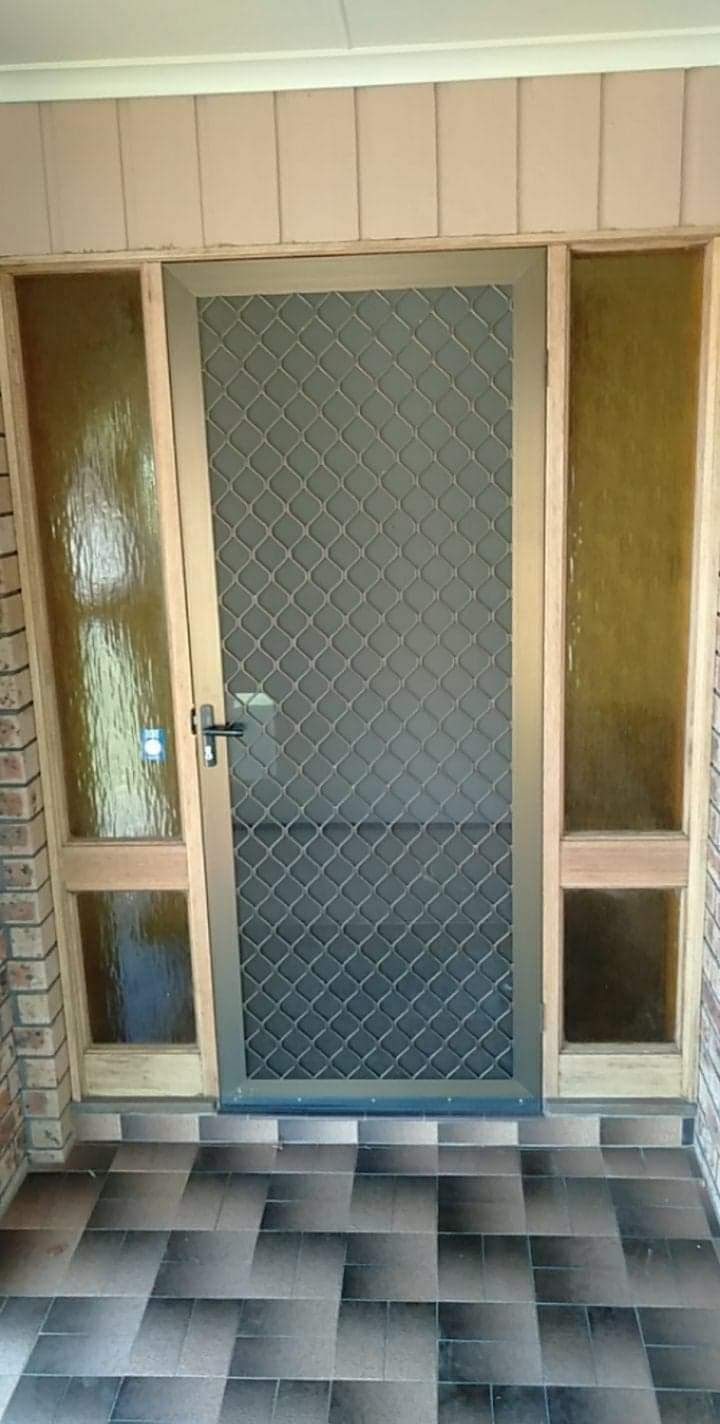 Front Door With Screen — K & J Glass in Urunga, NSW