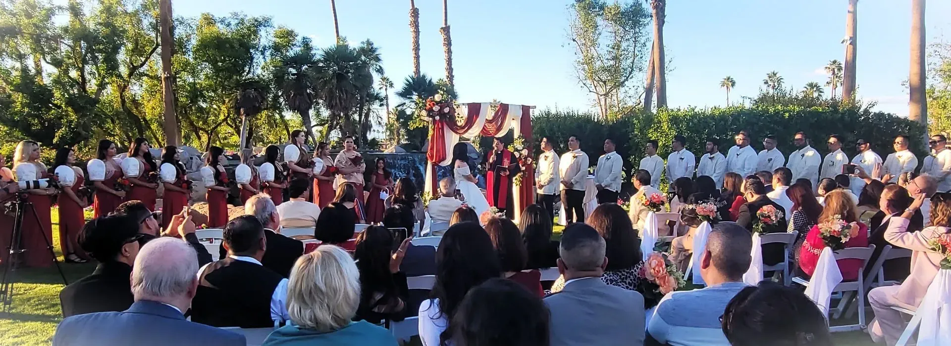 Destination Wedding presided over by Rev. Steve at the WoodHaven Golf Resort in Bermuda Dunes, CA