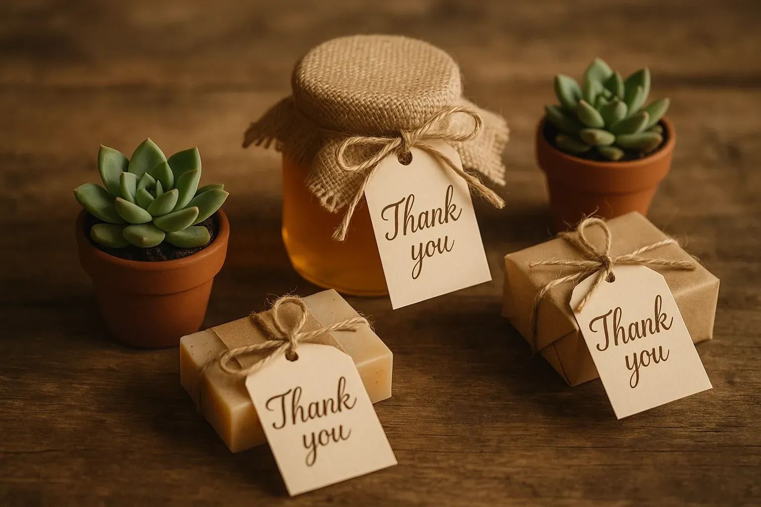 Honey jar and gifts with
