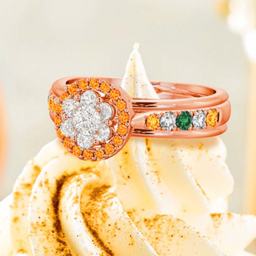 Pumpkin Spice Latte Engagement Ring