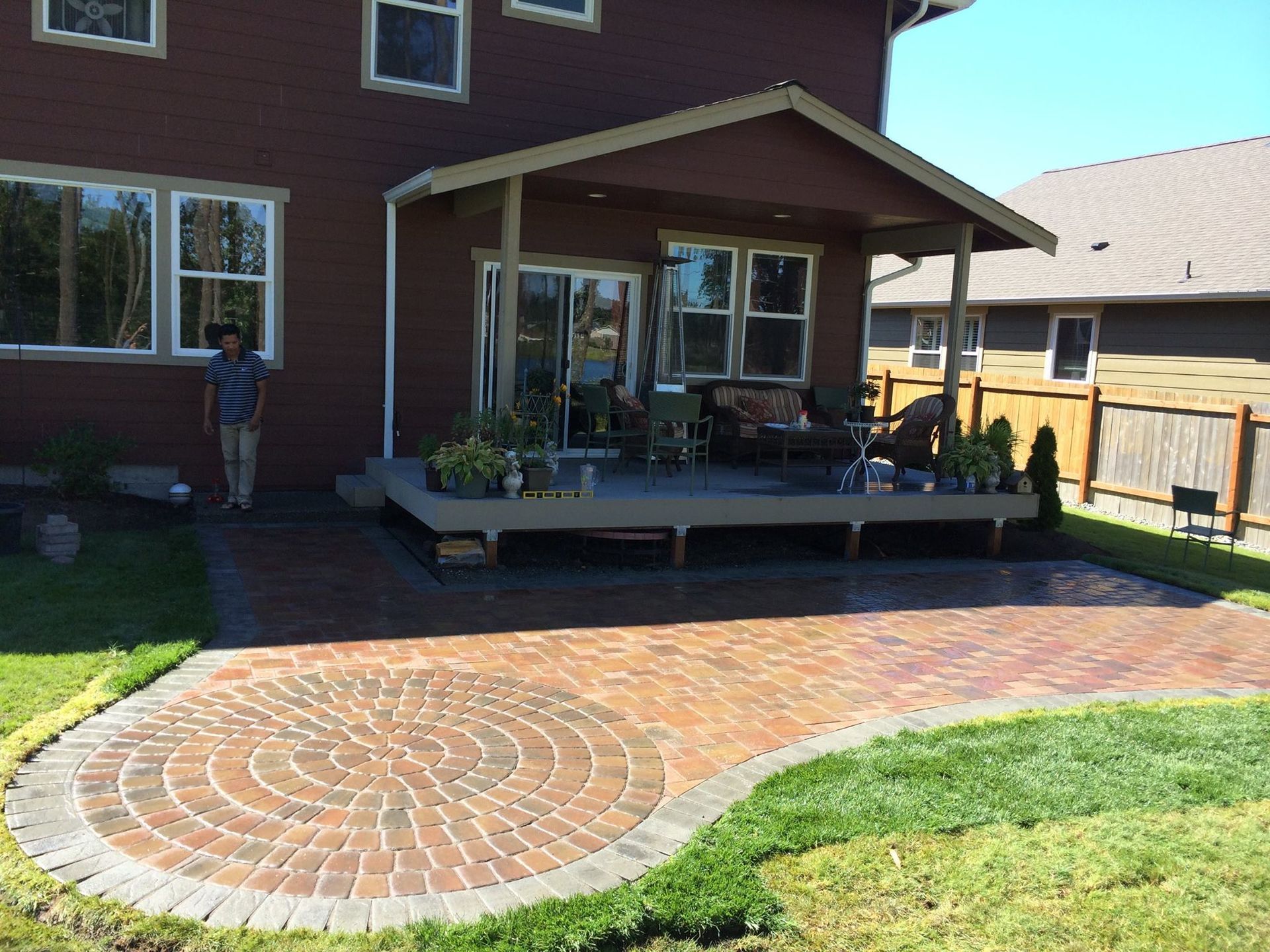 new patio pavers - custom design