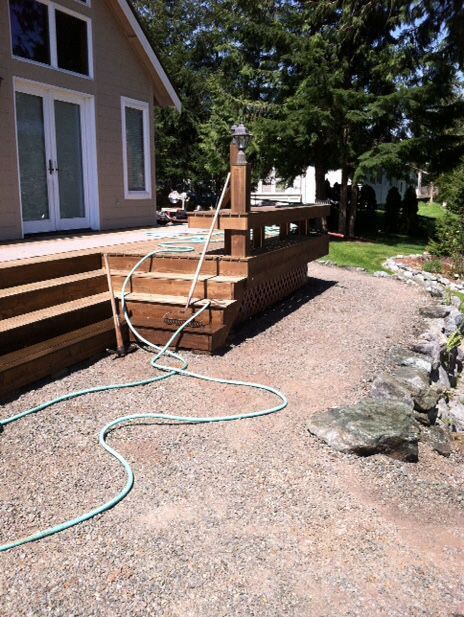 ground prepped to install pavers