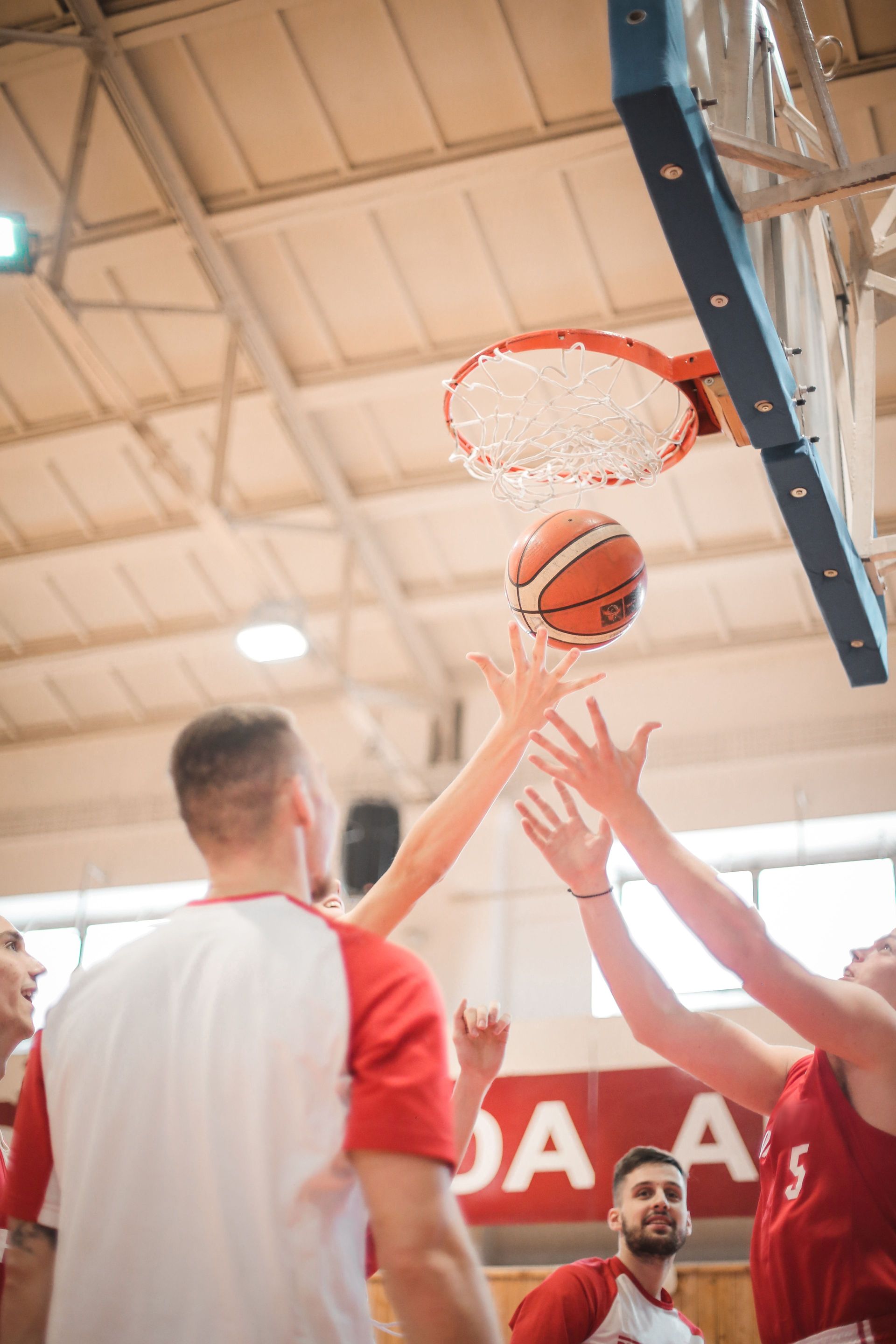 basketball and hoop
