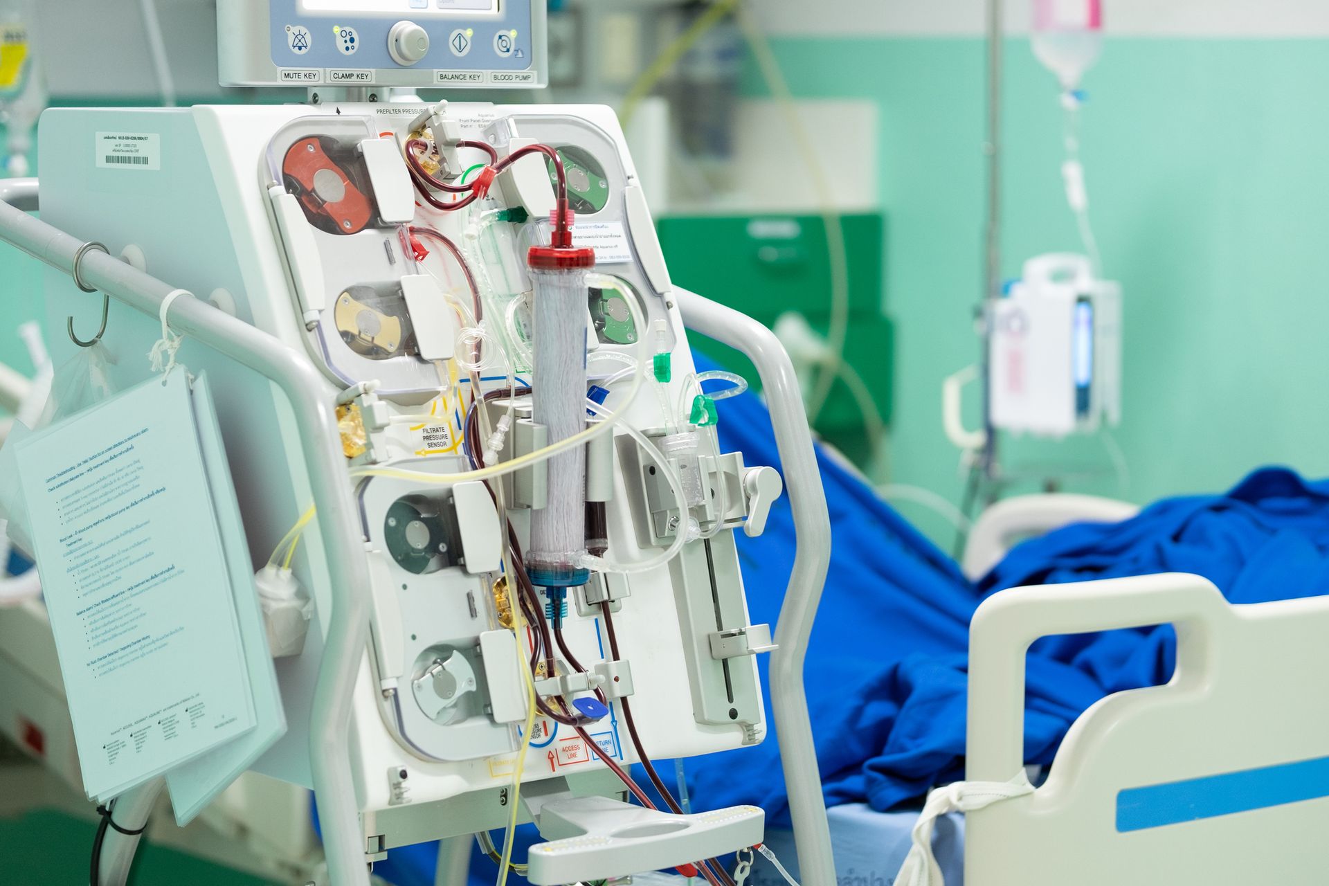Dialysis Machine in A Hospital Room — Highland, UT — Renal Associates of Montgomery PC Dialysis Machine in A Hospital Room — Highland, UT — Renal Associates of Montgomery PC