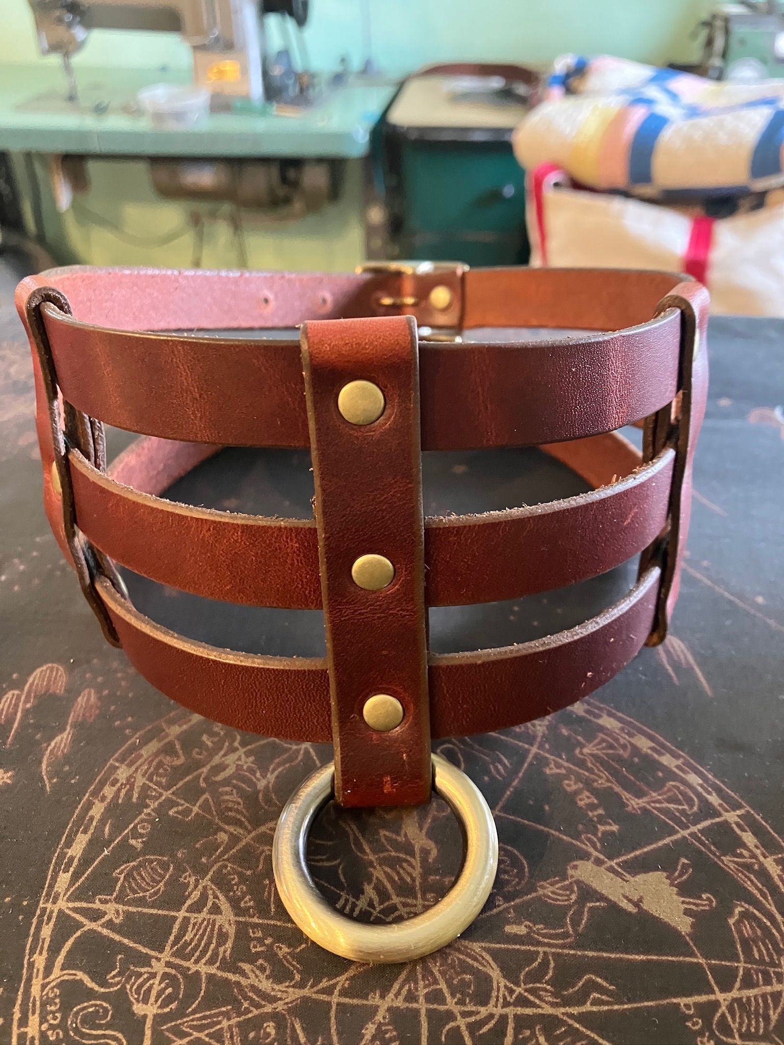 Choker collar custom leather