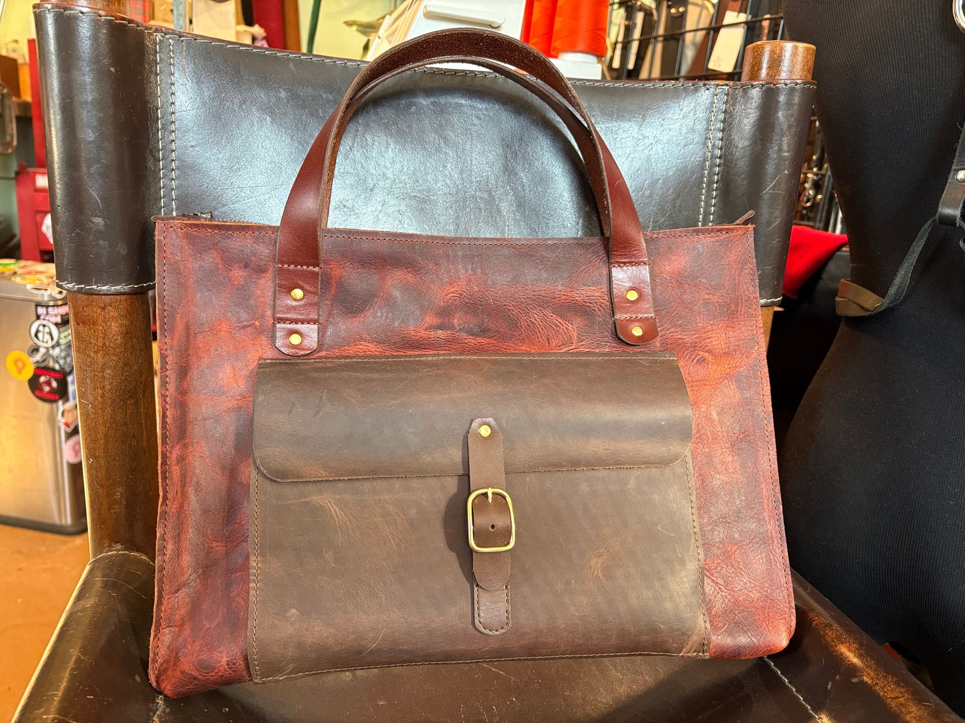 Leather briefcase