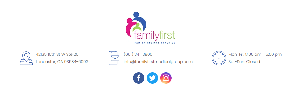 Logo with stylized figures and text for Familienist, plus social media icons.