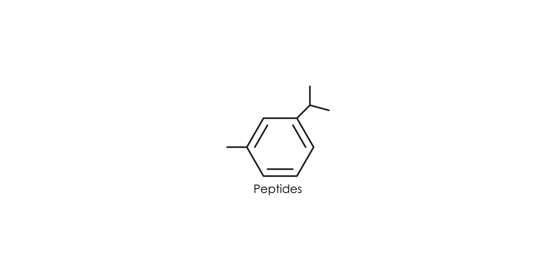 Chemical structure of p-cymene.