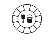 color wheel painting logo
