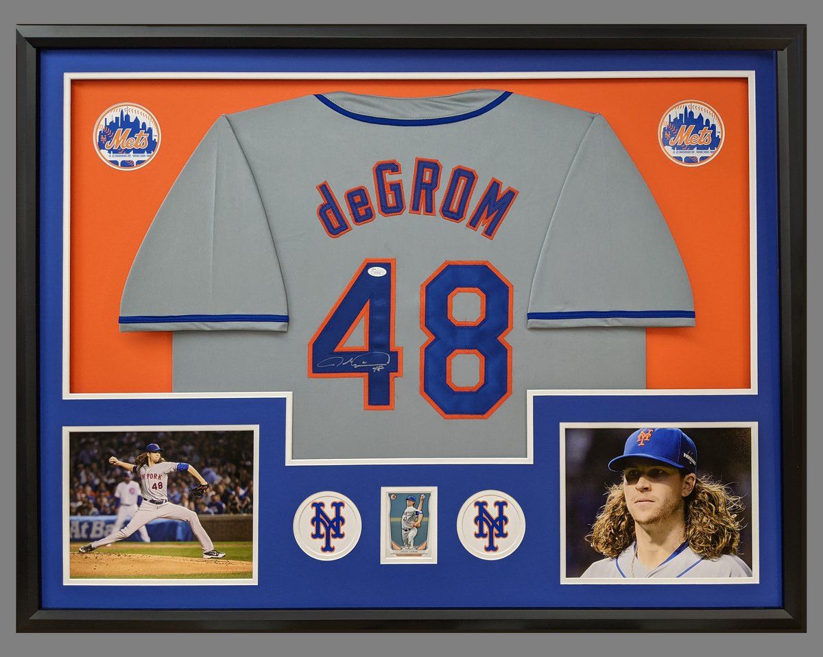NY Mets DeGrom Jersey with card