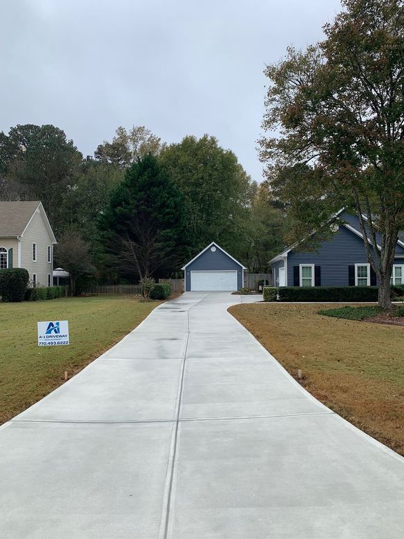 New Concrete Driveway.