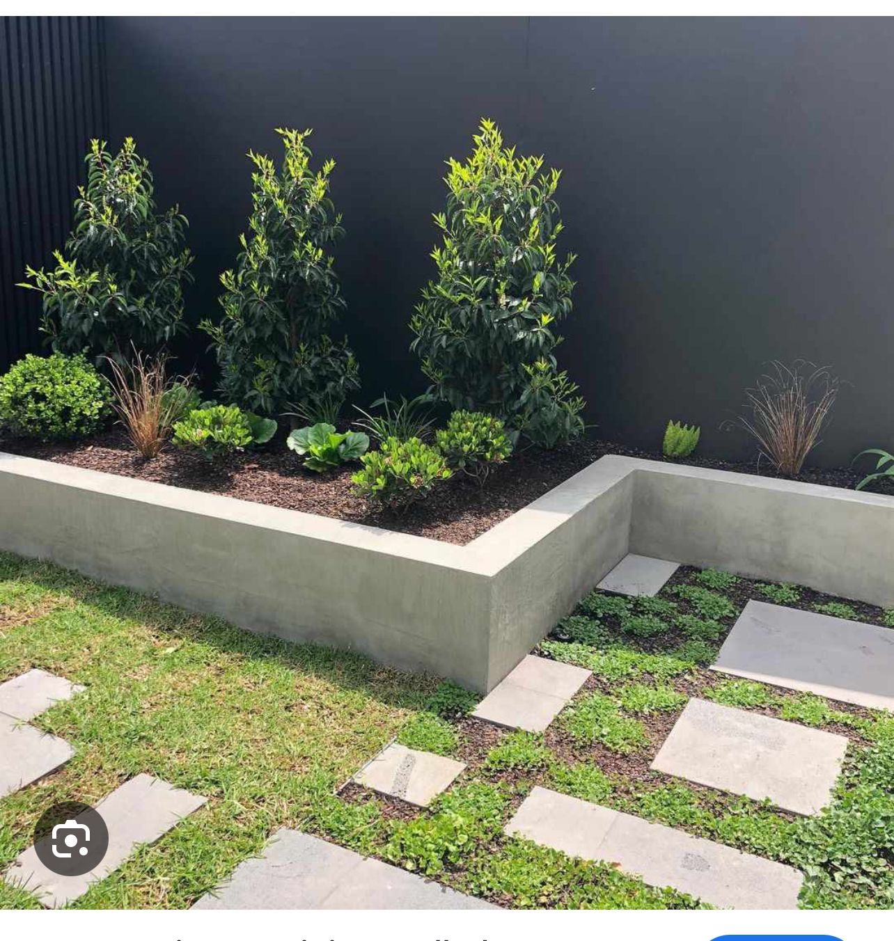 Modern Garden Retaining Wall. Modern Garden Retaining Wall.