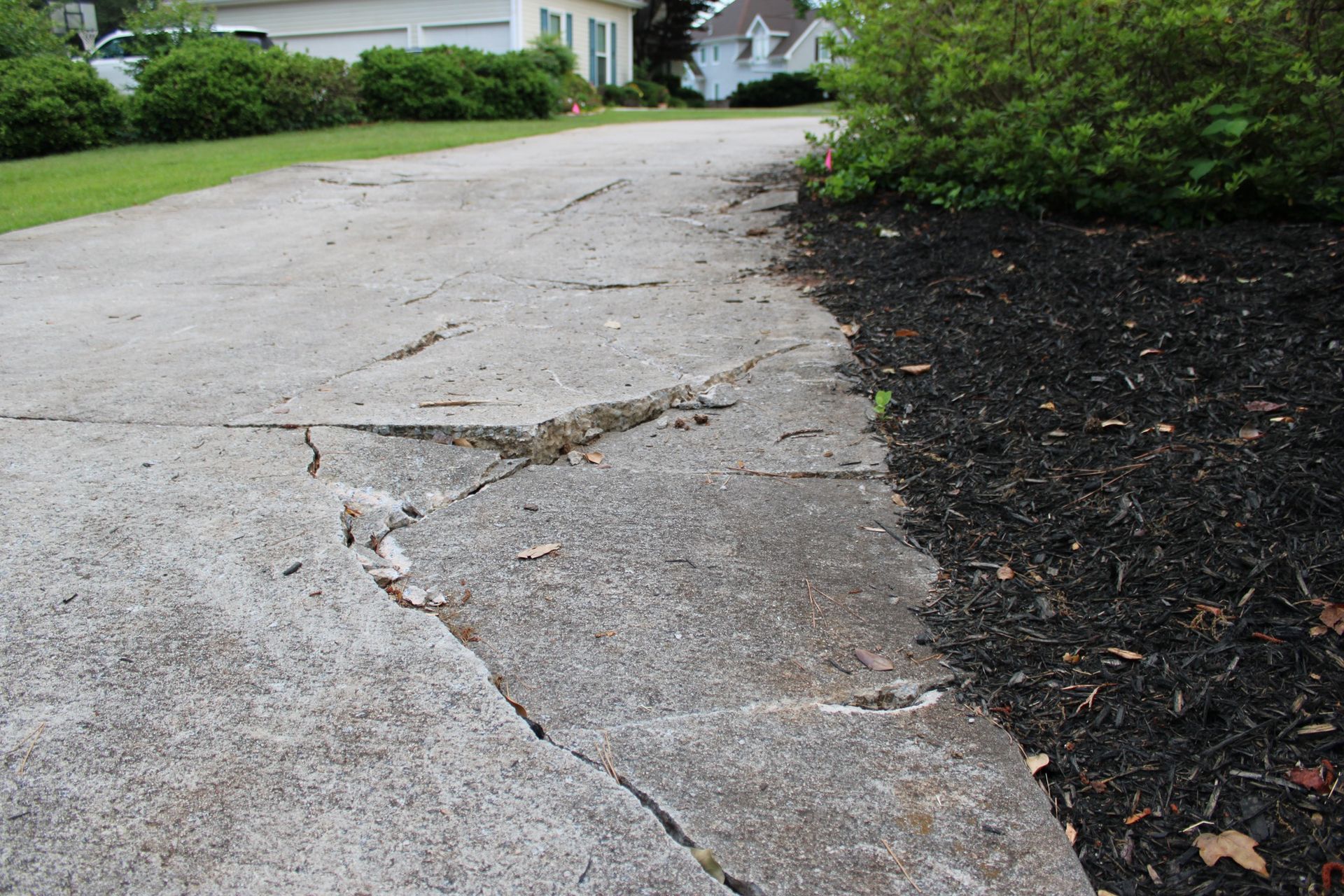 Cracked Concrete Trip Hazard Cracked Concrete Trip Hazard