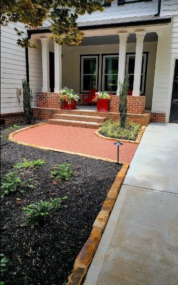 Brick Walkway And Landscaping. Brick Walkway And Landscaping.