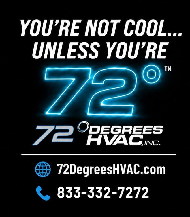 You're not cool unless you're 72° – 72 Degrees HVAC