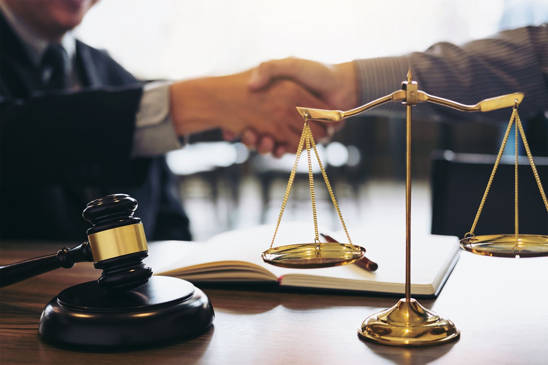 Attorney Shaking Hands With His Client