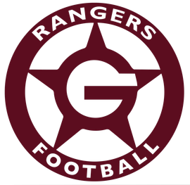 Rangers Football logo: maroon star and ring with white “RANGERS” and “FOOTBALL” text and a large “G” center