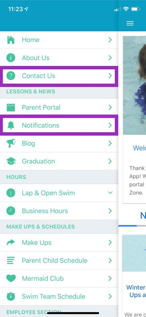 A screenshot of the home page of a website on a cell phone.
