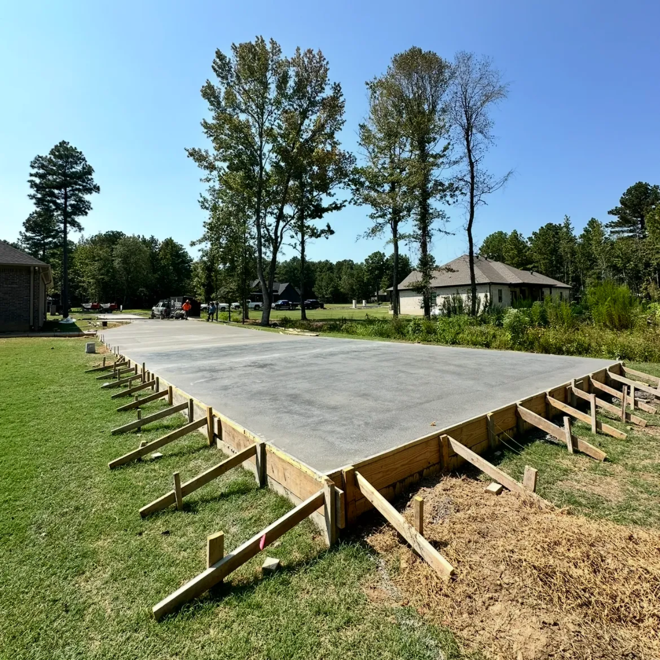 Freshly poured  foundation at a Little Rock area home site