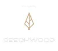 The logo for beechwood is a tree with a leaf on it.