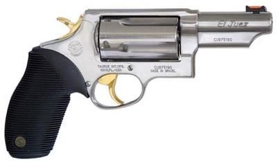Stainless Steel Revolver with A Black Grip