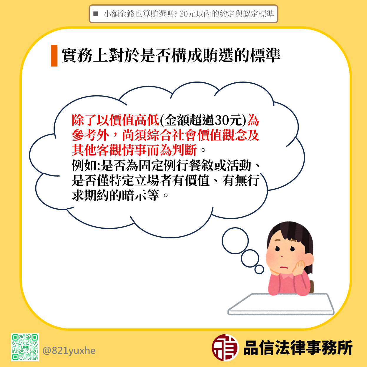 小額金錢也算賄選嗎?30元以內的約定與認定標準