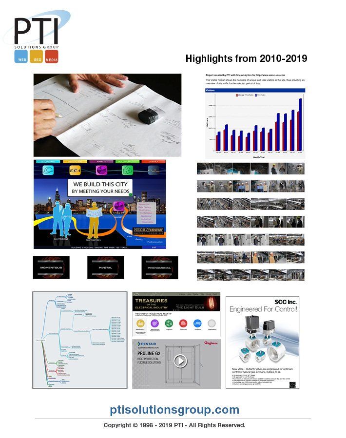 PTI Solutions Group Digital Design Projects 2010 - 2019