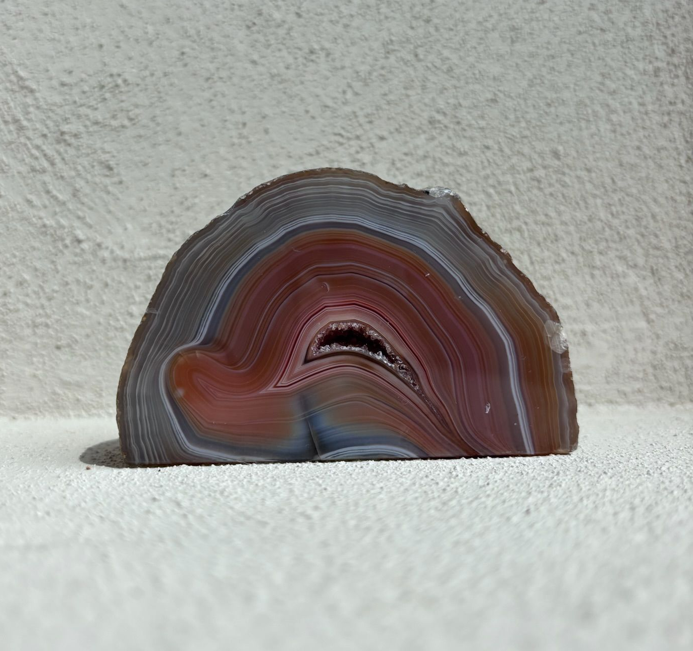 Grote agaat geode – oranje tinten