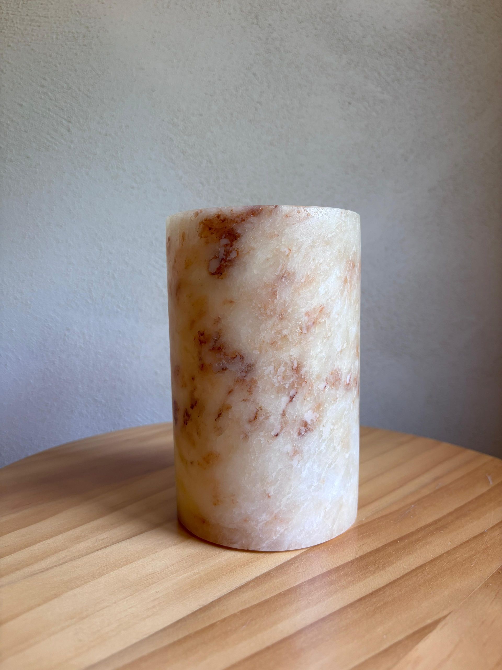 Alabaster Cilinder XL 02 waxinelichthouder