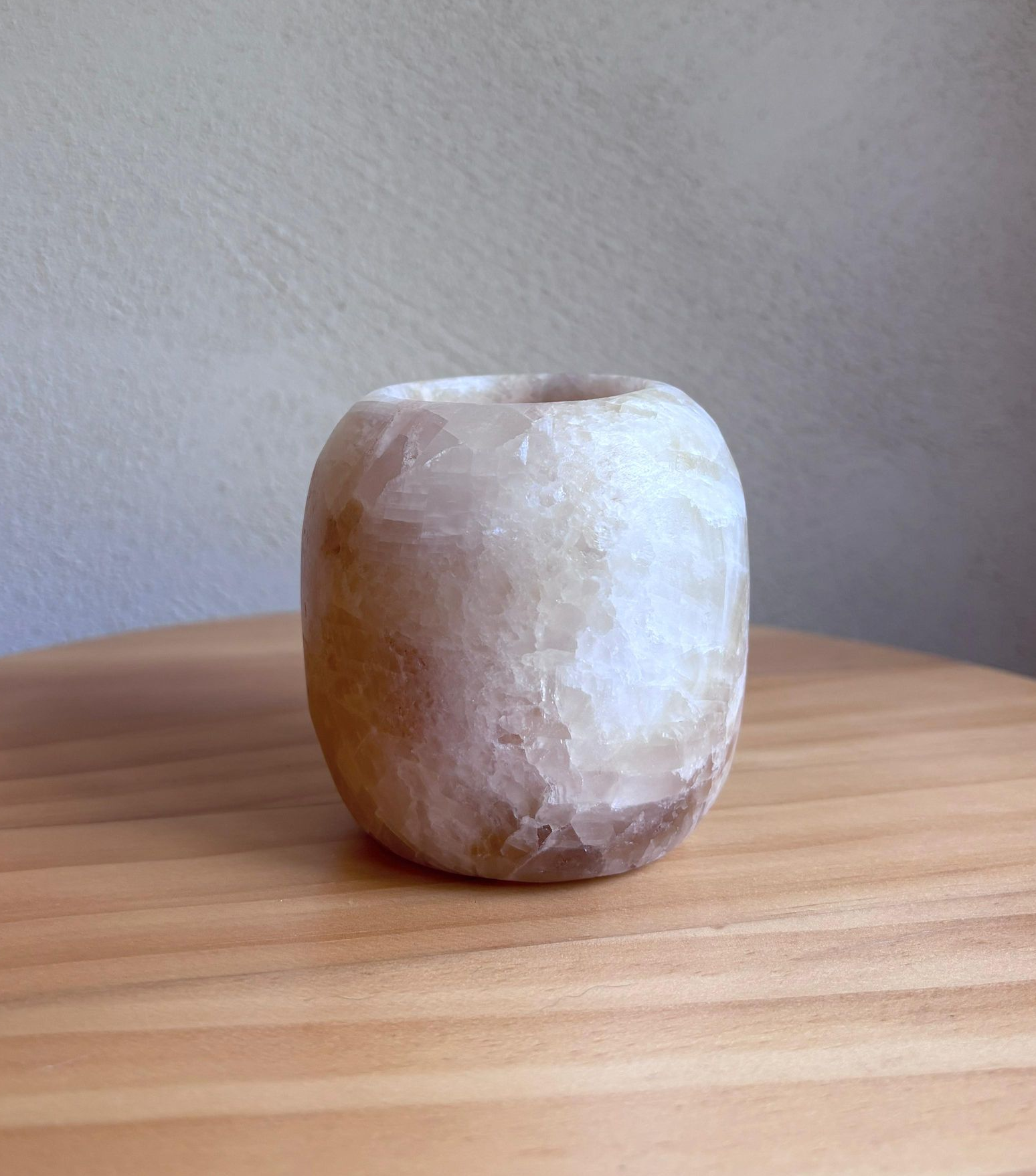 Alabaster Rond S waxinelichthouder