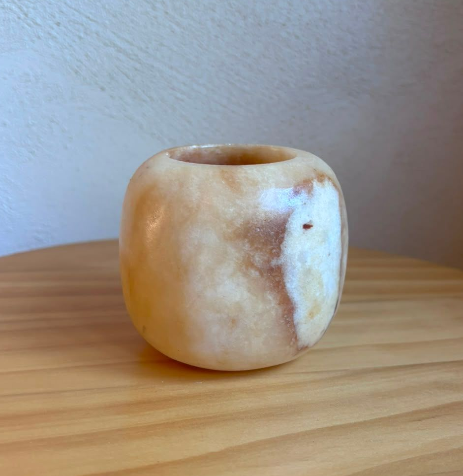 Alabaster Rond S 02 waxinelichthouder