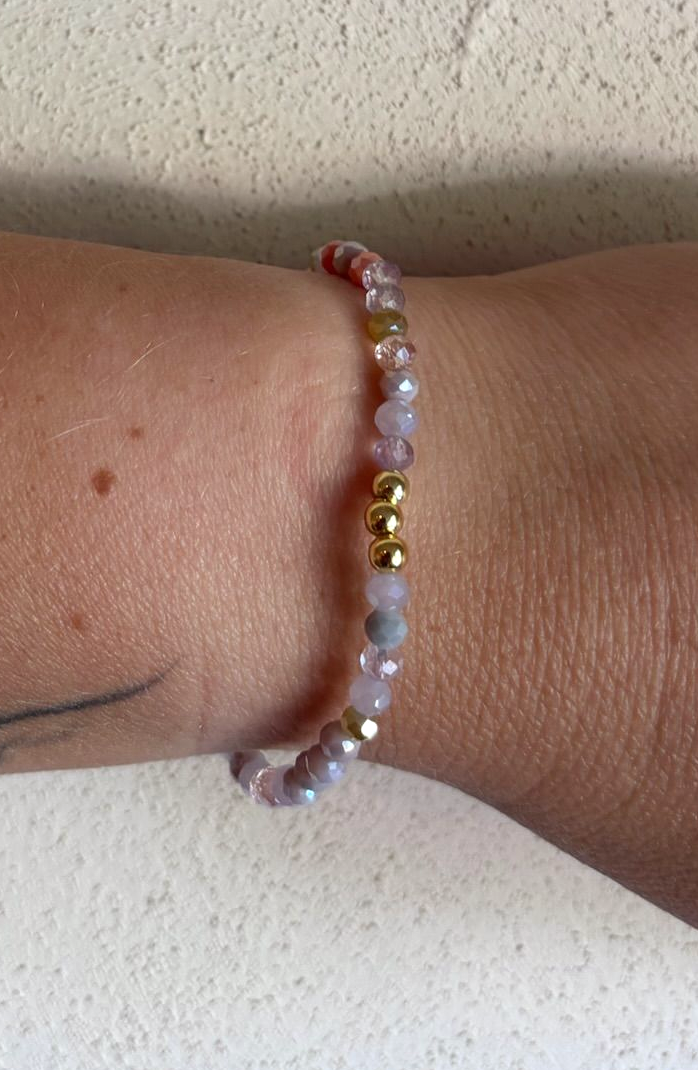 Armband halfedelsteen dyed jade