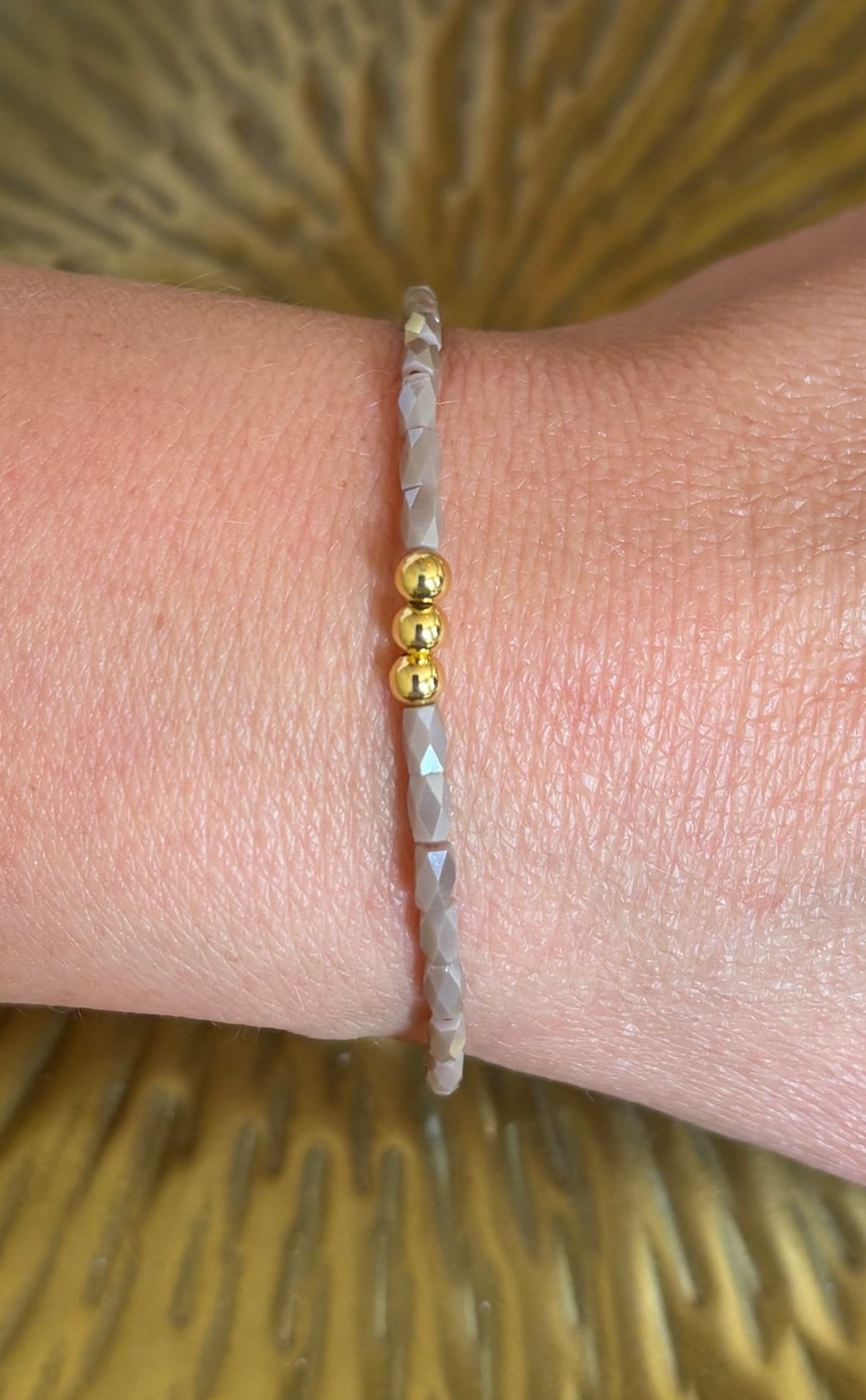 Armband paars/lila met gouden details