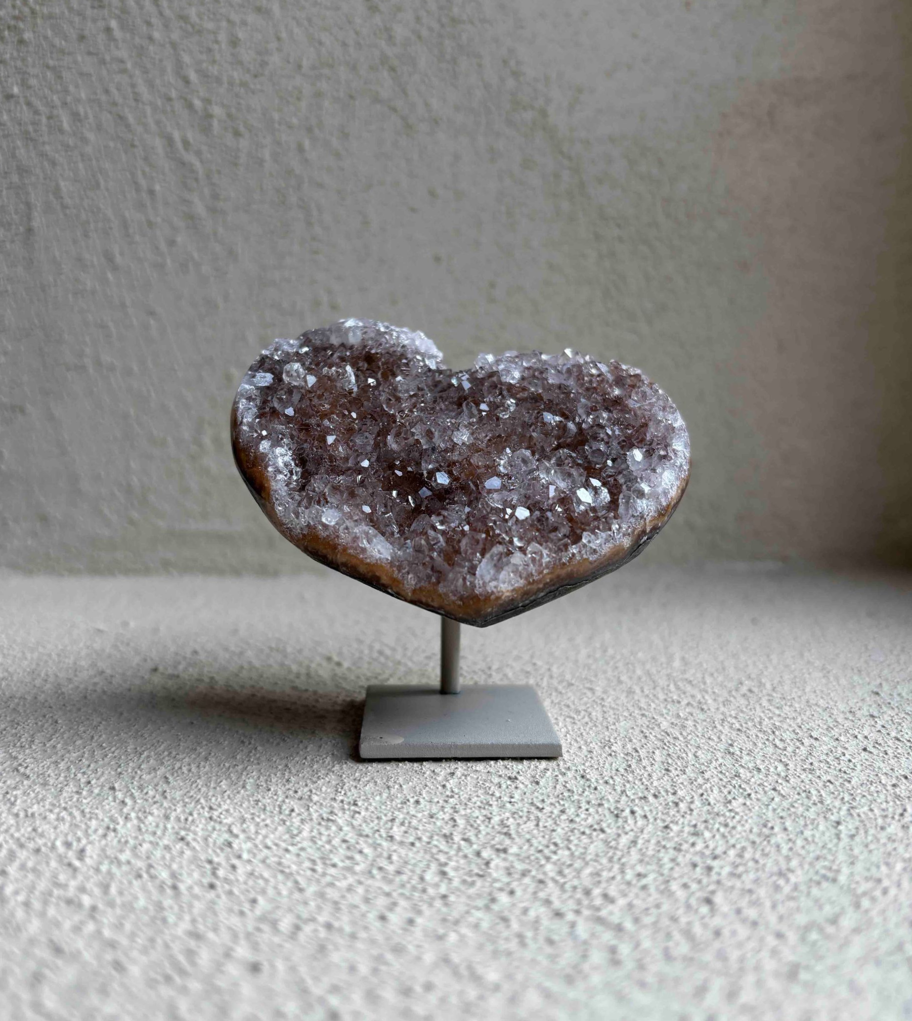 Galaxy amethist hartje - 7 cm - 08