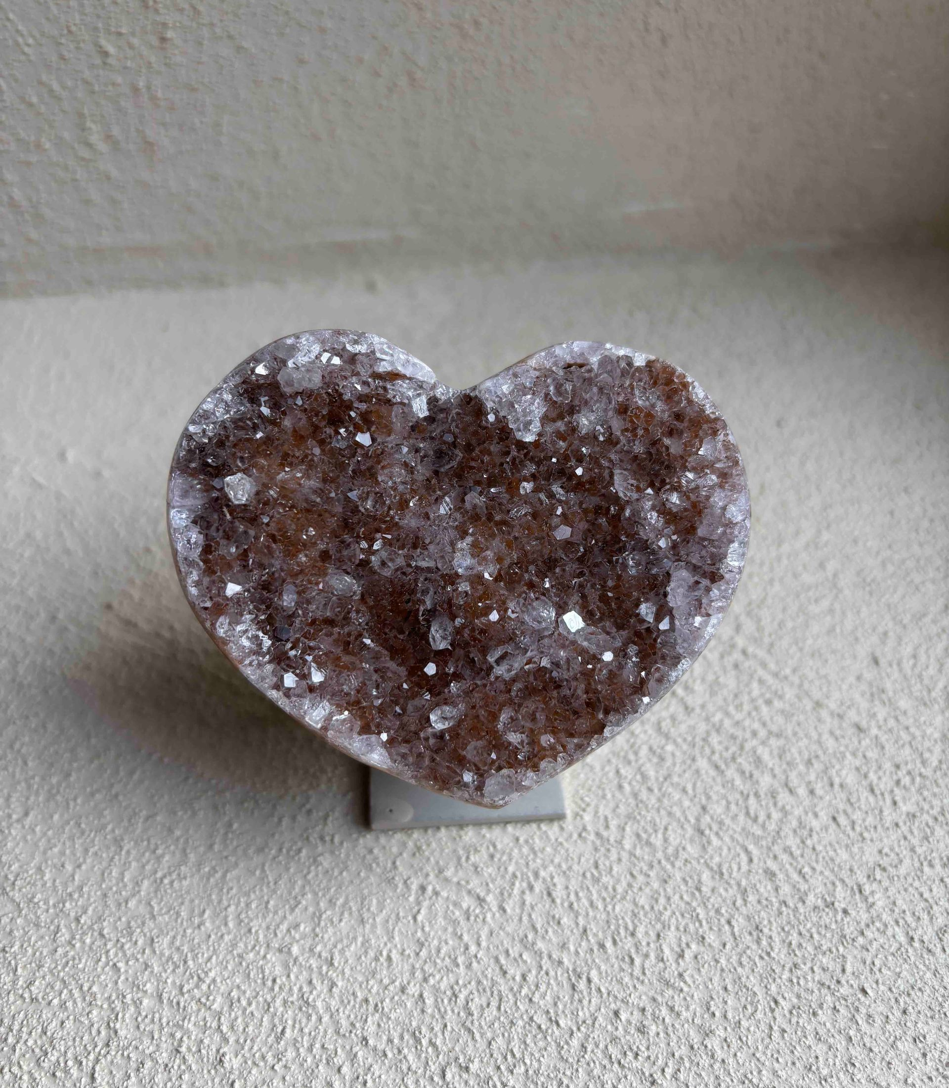 Galaxy amethist hartje - 7 cm - 08