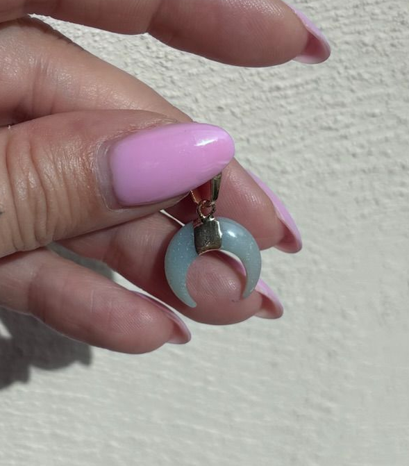 Hanger halve maan amazoniet