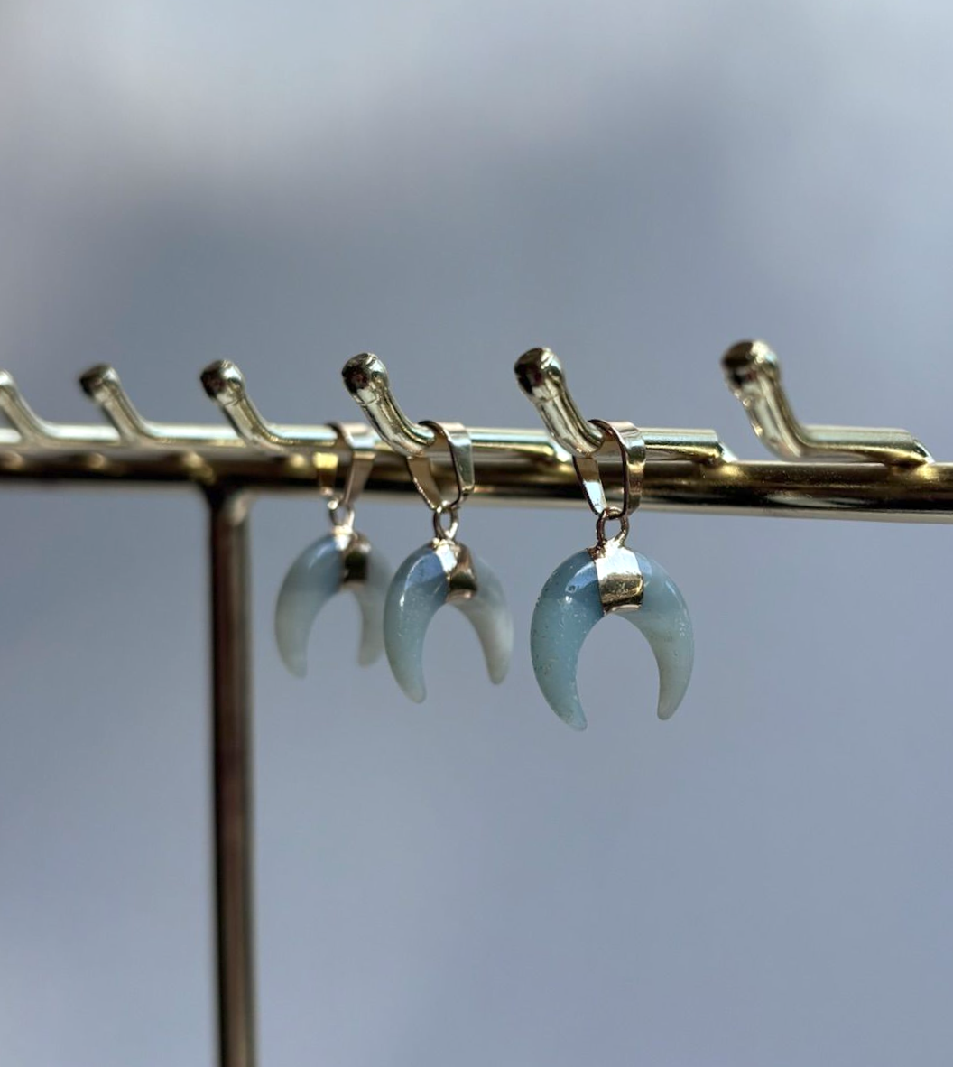 Hanger halve maan amazoniet