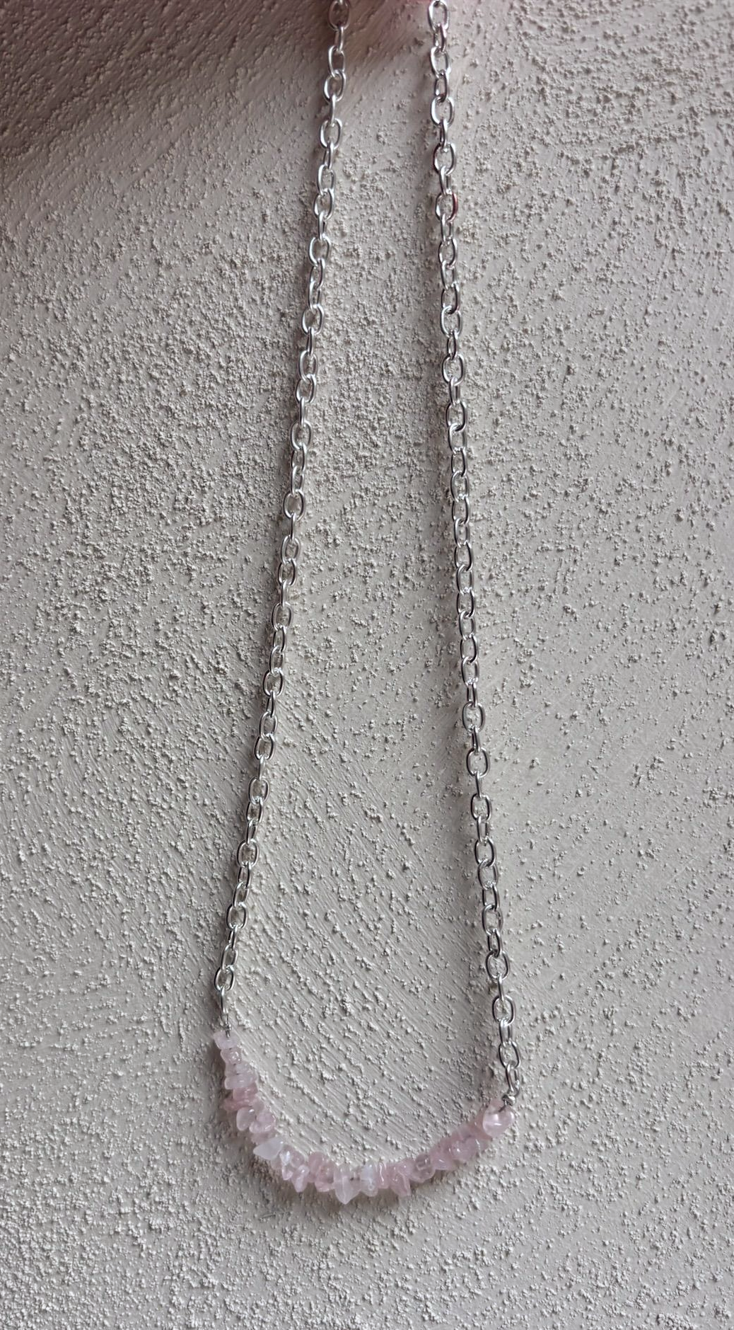 Sieradenset met rozenkwarts ketting en armband