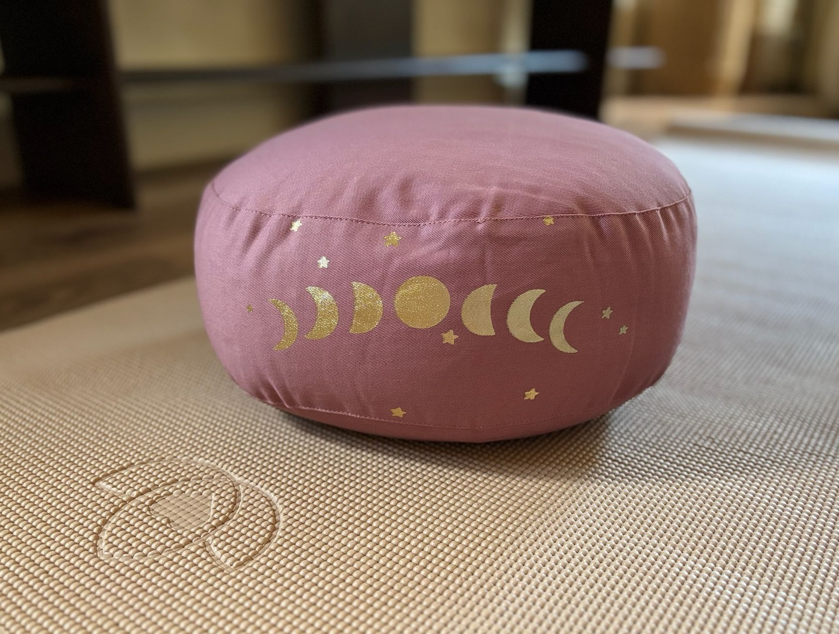 Rond meditatiekussen maanfasen – Yogi & Yogini