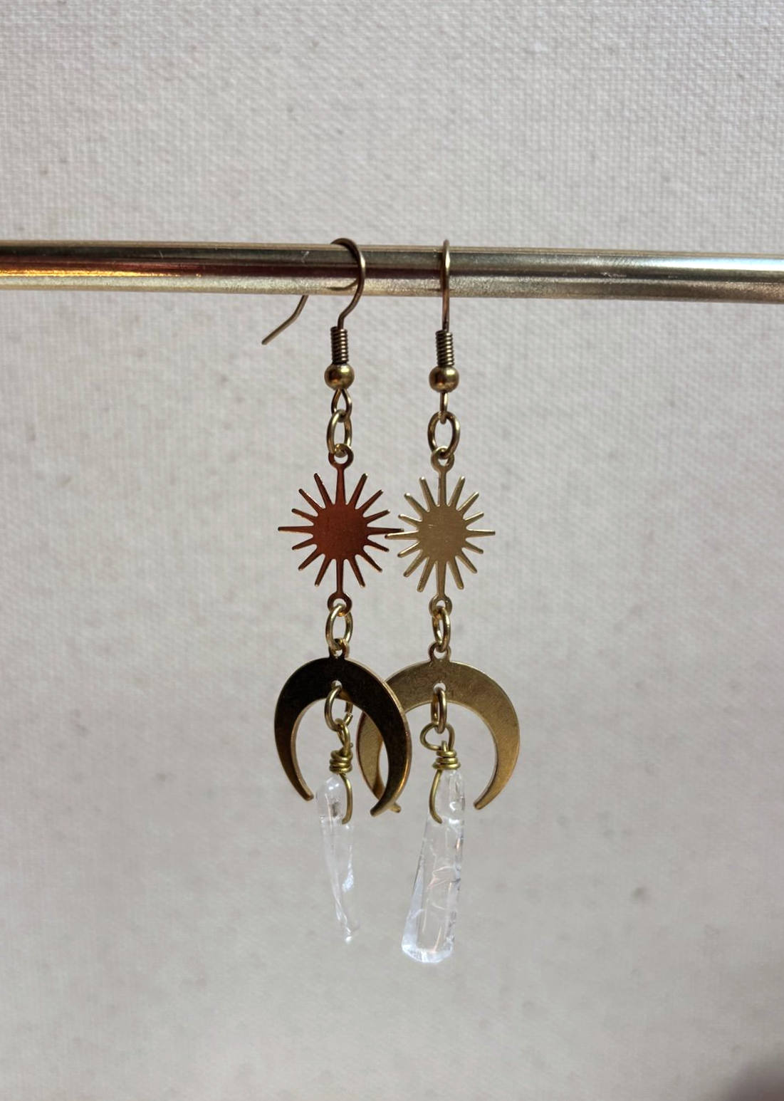 Oorbellen Star & Moon – Bergkristal