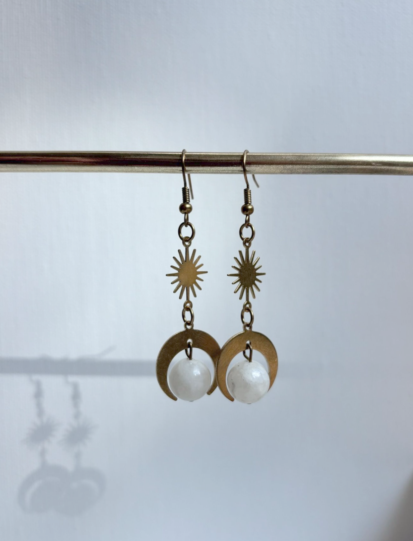 Oorbellen Star & Moon – Maansteen
