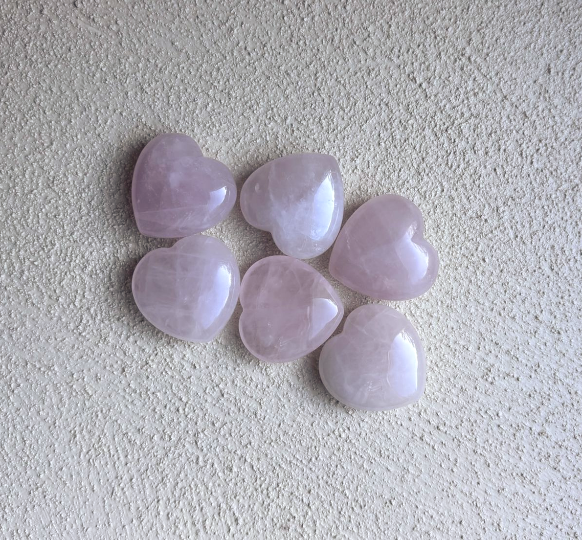 Rozenkwarts hartjes - 3 - 3,5 cm