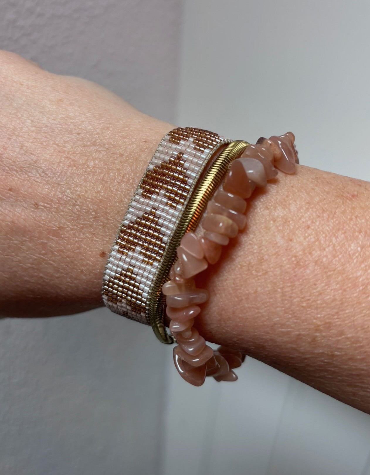 Splitarmband Maansteen