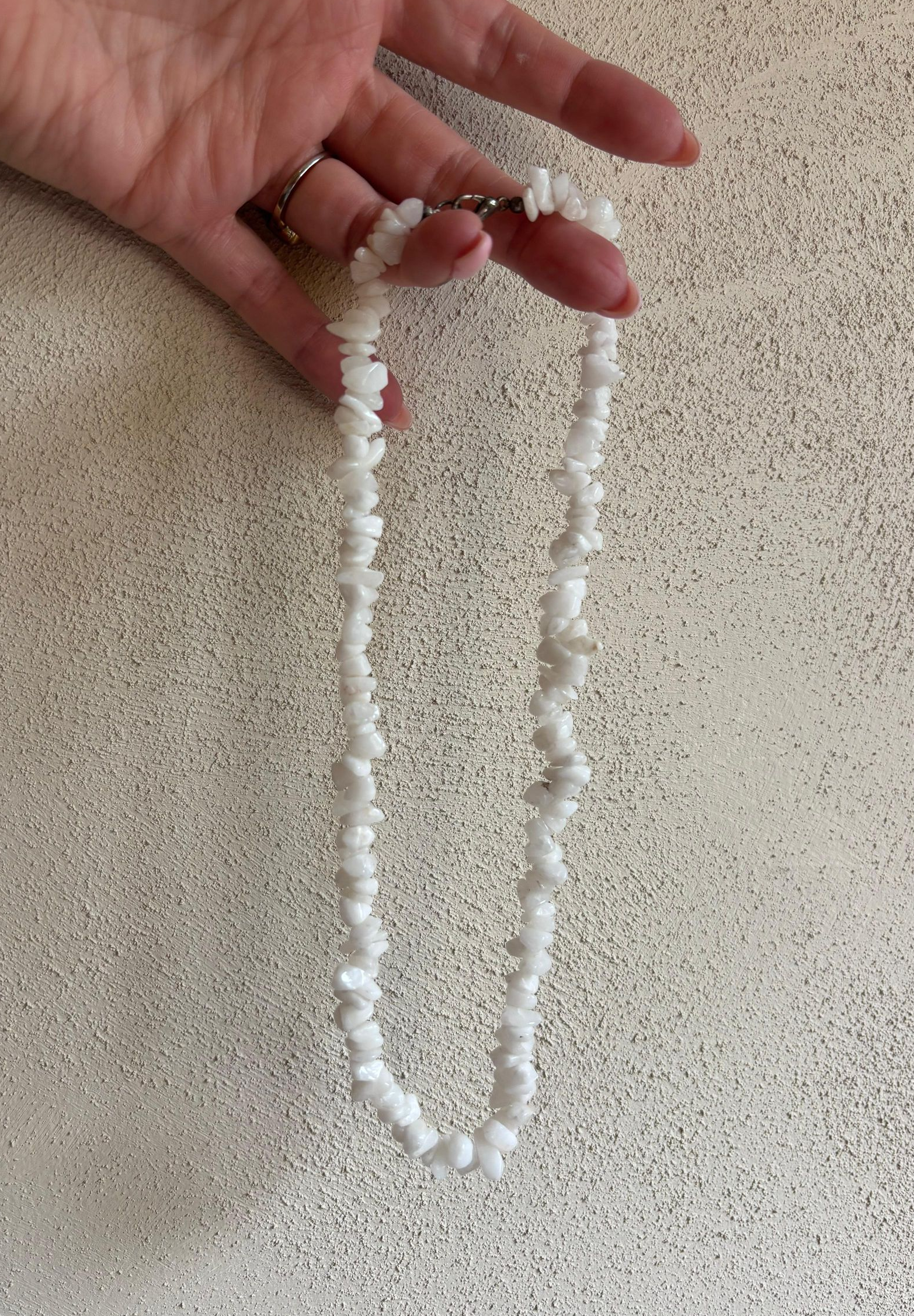 Splitketting Agaat wit