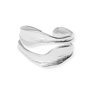 Stainless steel ring zilver dubbel