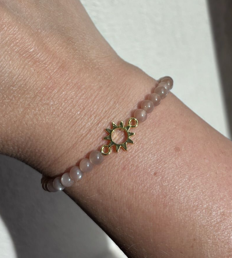 Armband Zonnesteen met zon bedel